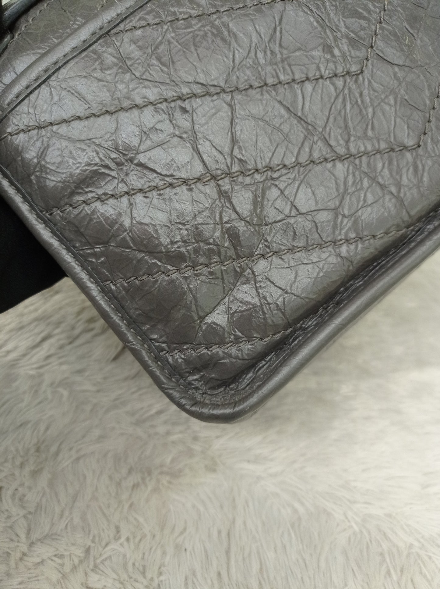 YsL Niki Baby Calfskin Grey RHW 2018