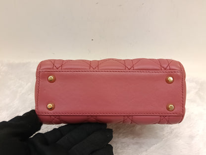 Lady Dior Mini Lamb Pink GHW 2019