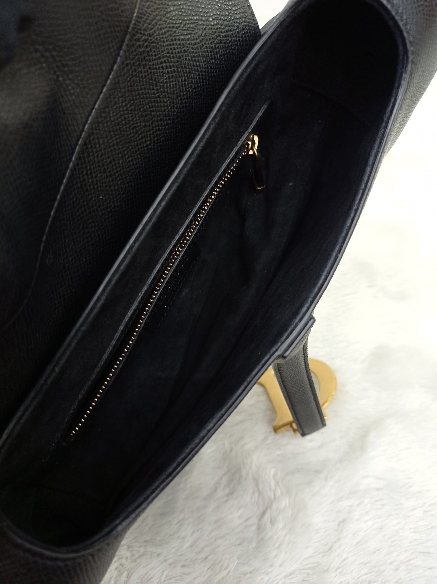 Dior Saddle Medium Grained Black GHW 2021