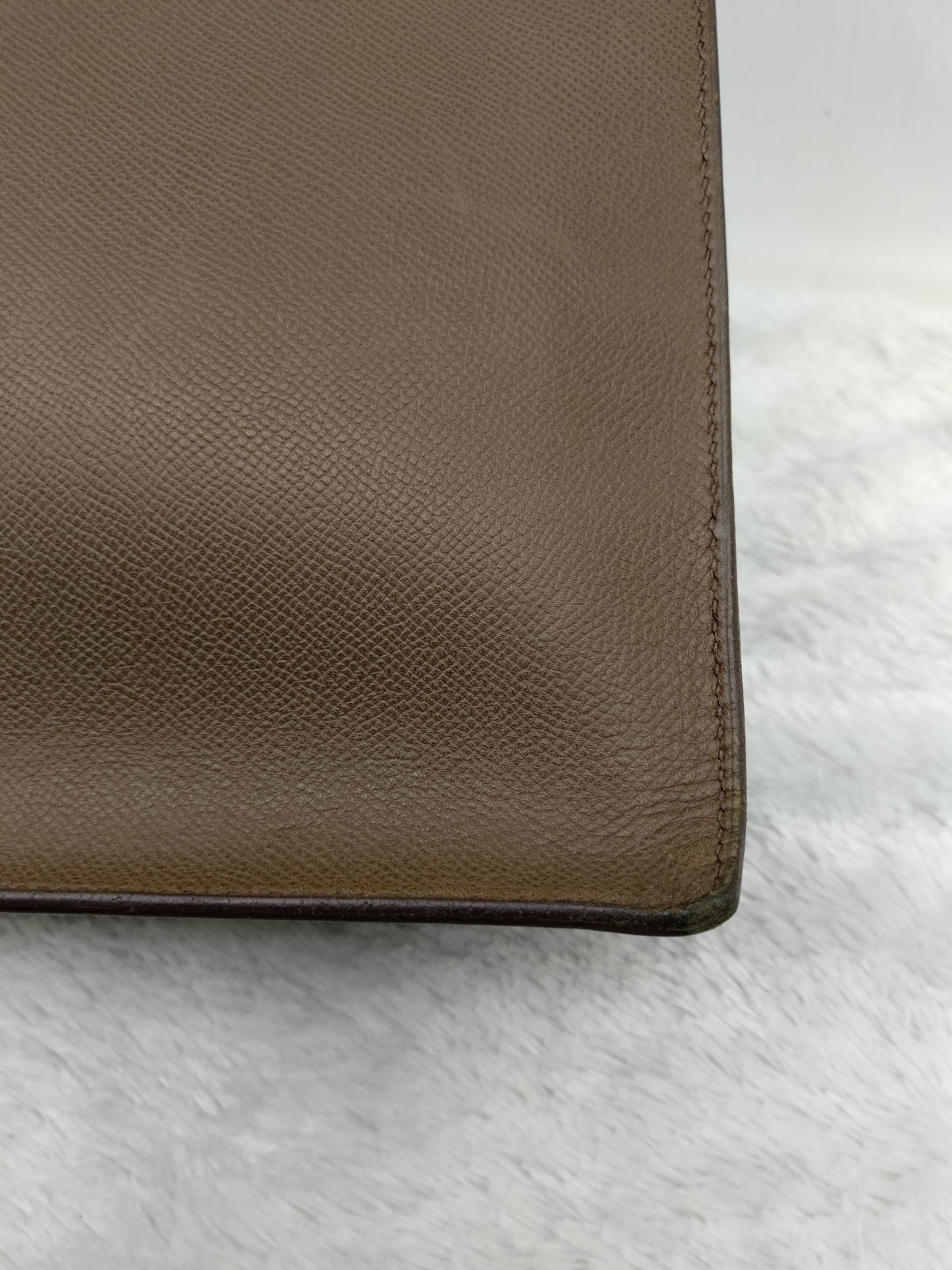 Hermes Kelly Depeches Briefcase Epsom Etoupe PHW #K square