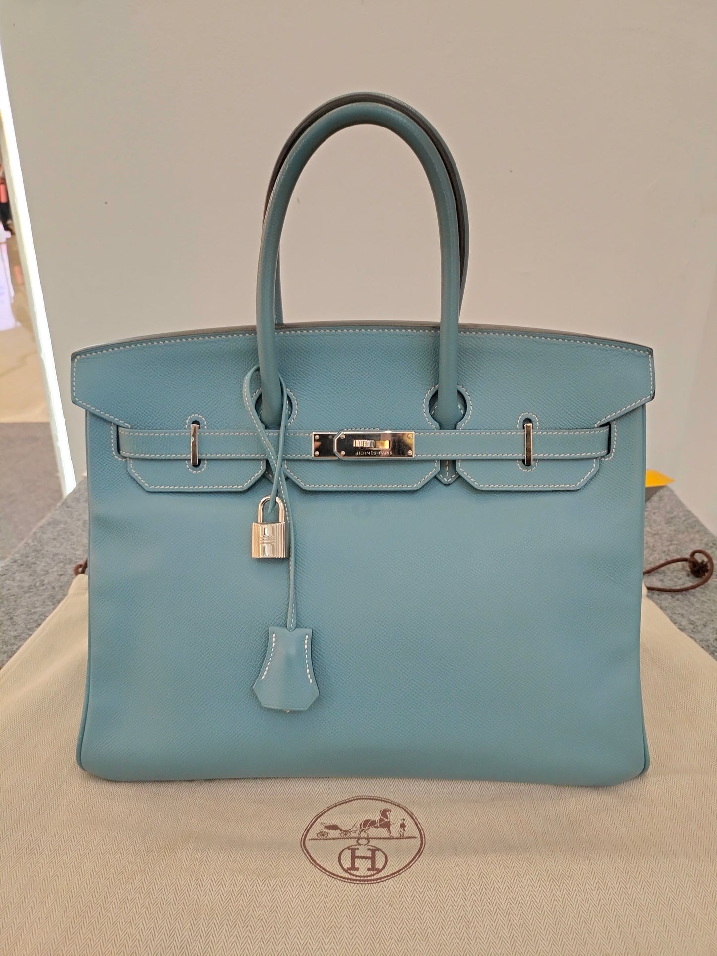 B35 Epsom Blue Jeans PHW #N square