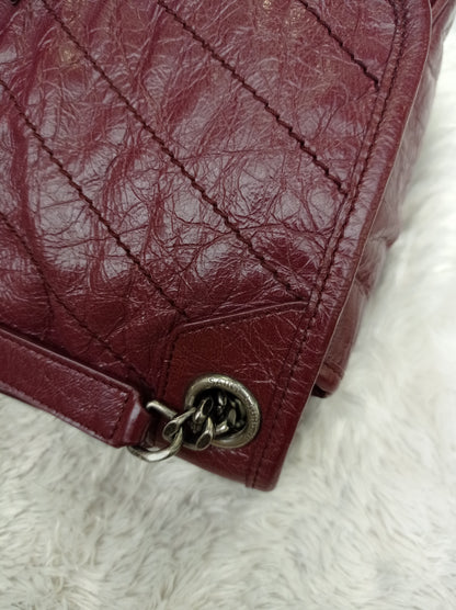 YsL Niki Medium Calfskin Burgundy RHW 2018