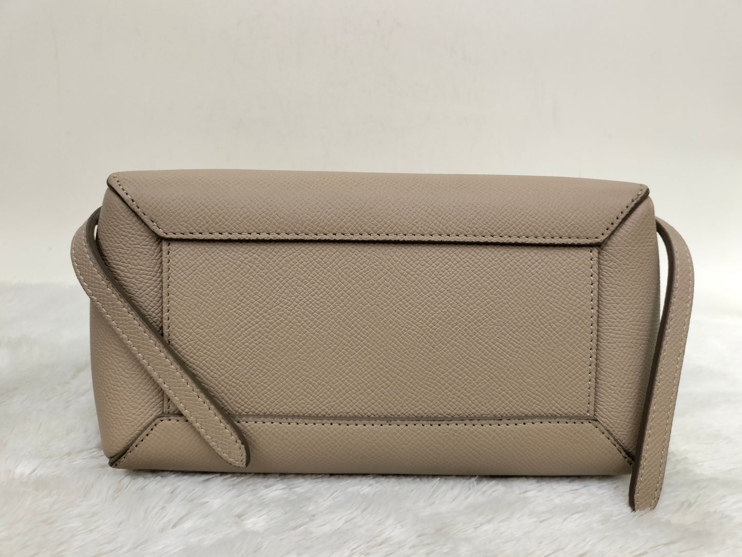 Celine Nano Belt Grained Taupe GHW 2019