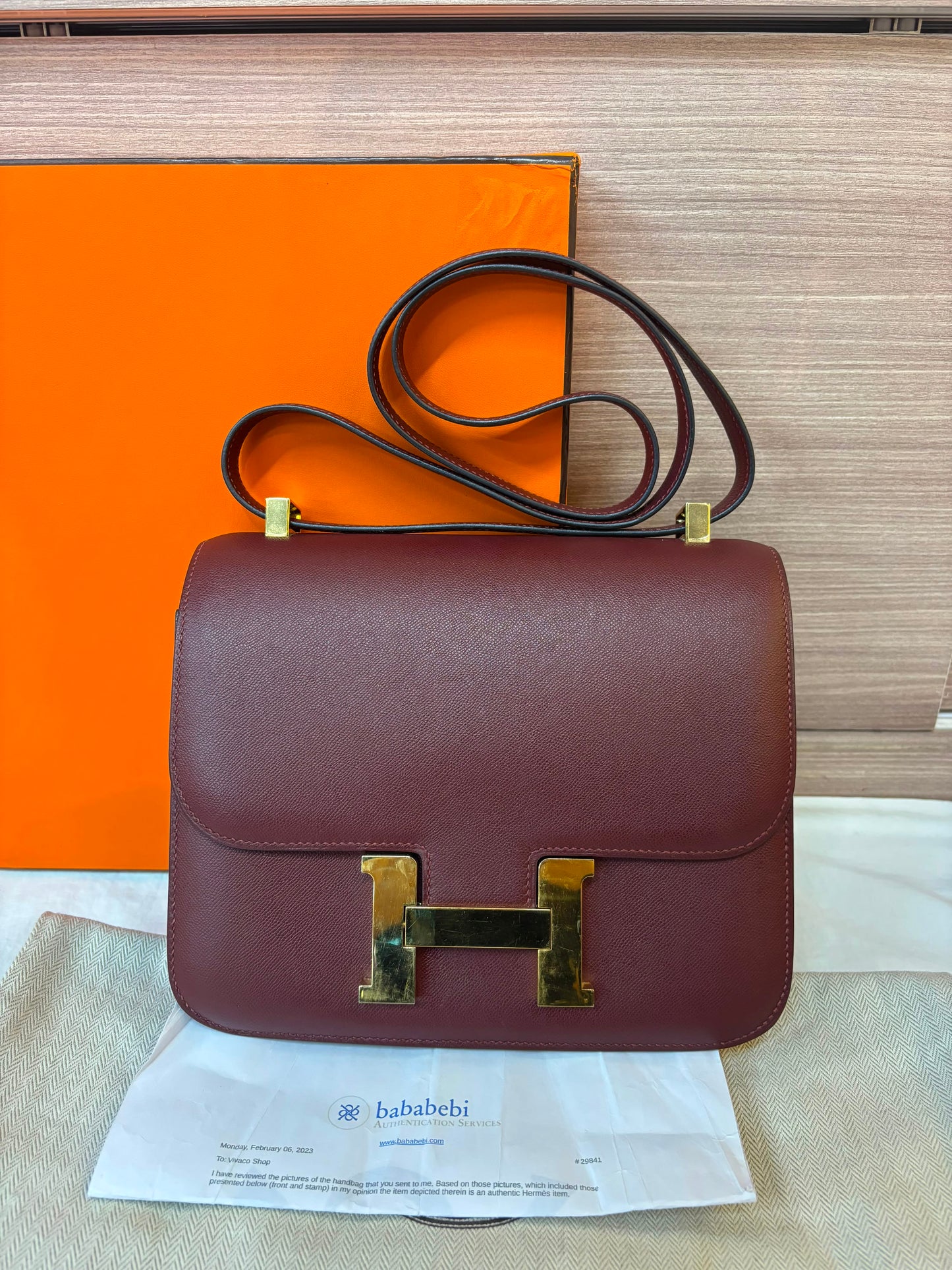 Constance 24 Epsom Bordeaux GHW #Y