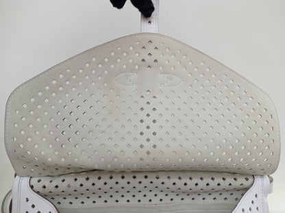 LV Saumur Perforated Limited Edition White Flore