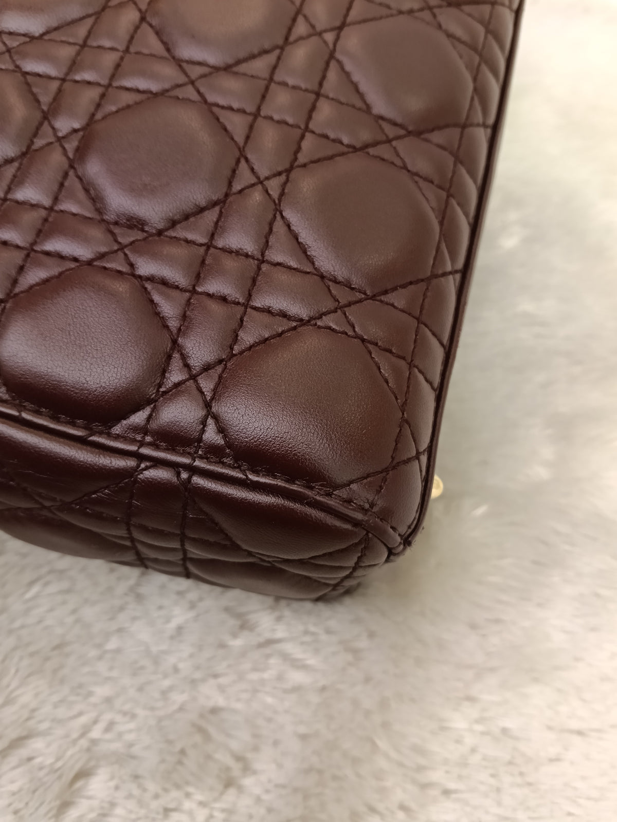 Lady Dior Small Lamb Bordeaux GHW 2018