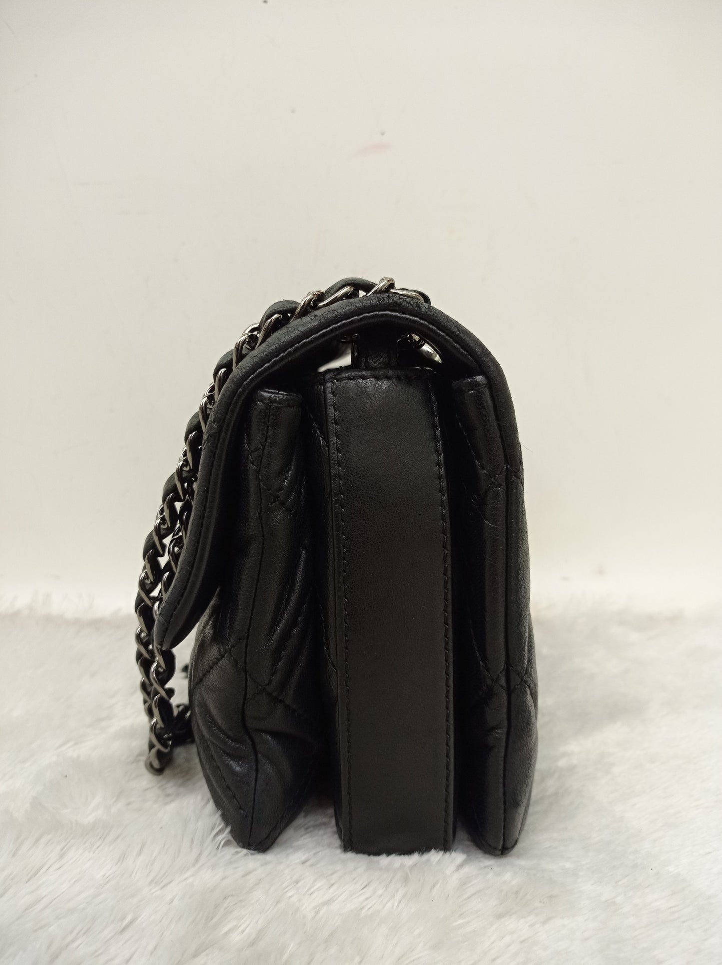 Chanel Accordion Flap Mini Lamb Black SHW #18