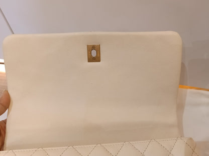 Chanel Coco Handle Medium Caviar Ivory GHW #24