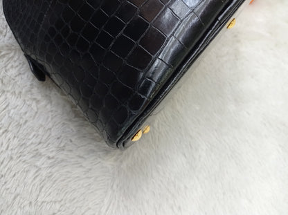 Bolide 27 Croco Porosus Black GHW #W circle