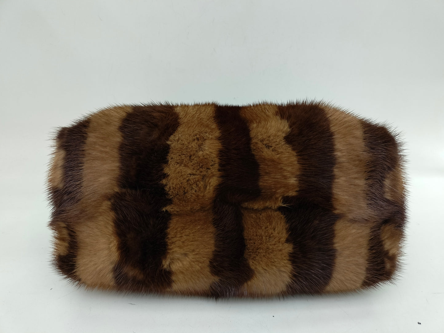 Fendi Peekaboo Mini Fur Black Brown GHW