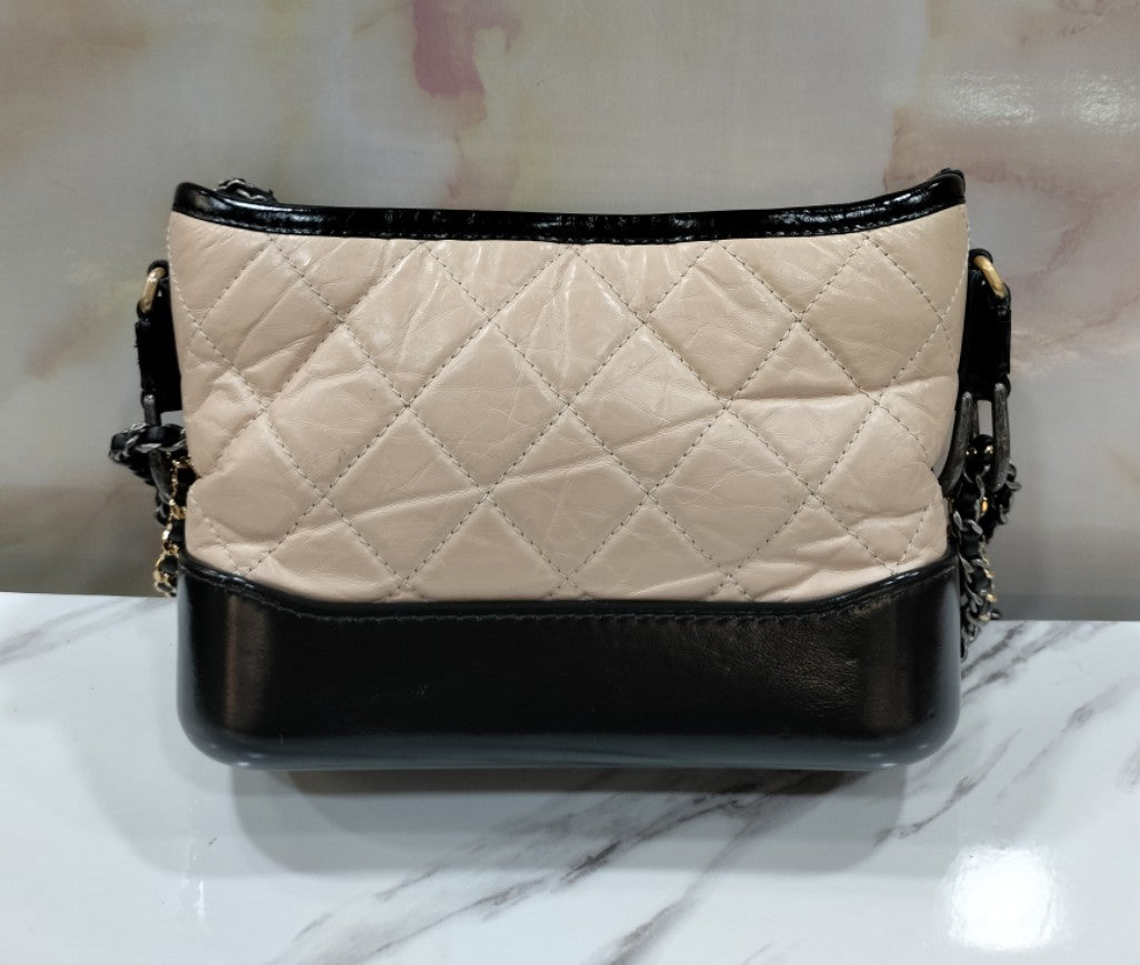 Chanel Gabrielle Small Beige Black #25