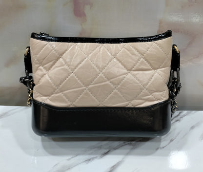 Chanel Gabrielle Small Beige Black #25