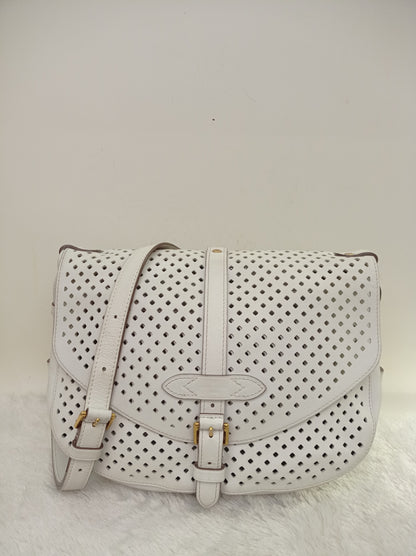 LV Saumur Perforated Limited Edition White Flore