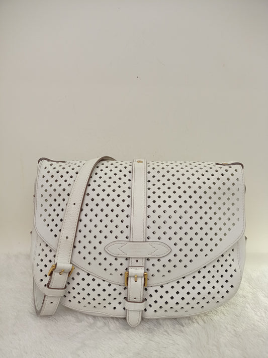 LV Saumur Perforated Limited Edition White Flore