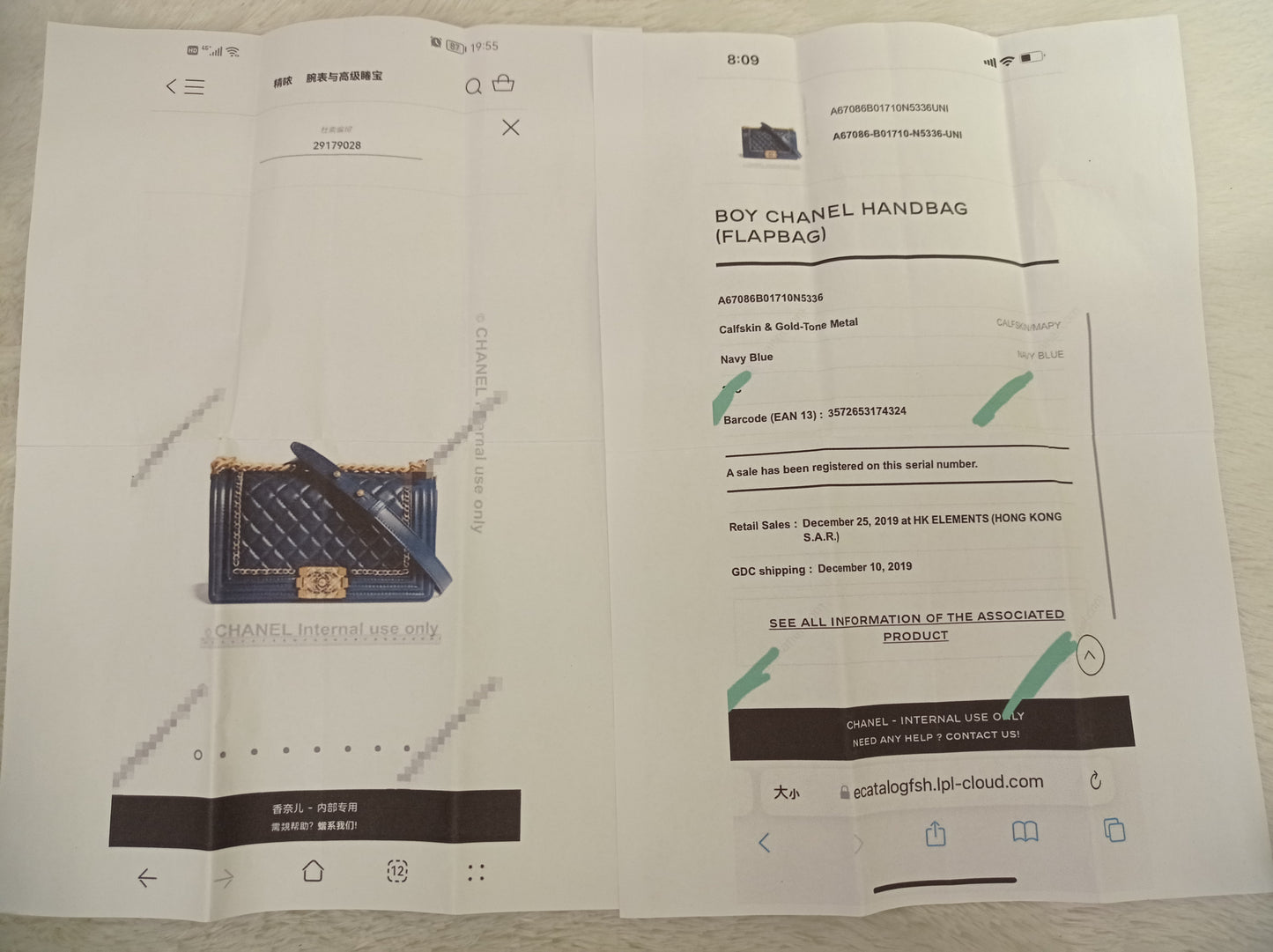 Chanel Boy 25 Round Chain Calfskin Navy Blue GHW #29