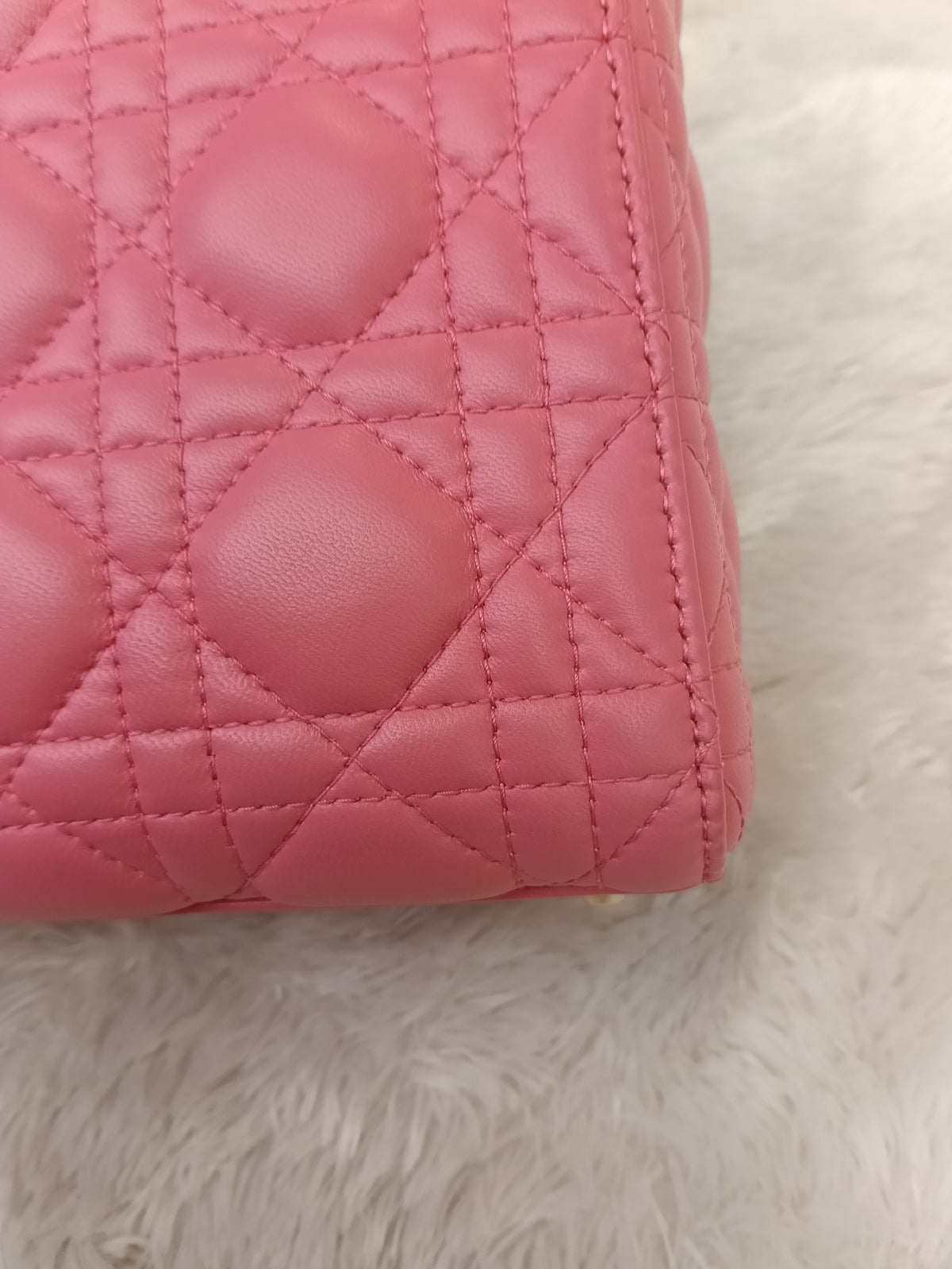 Lady Dior Mini Lamb Fuchsia GHW 2018