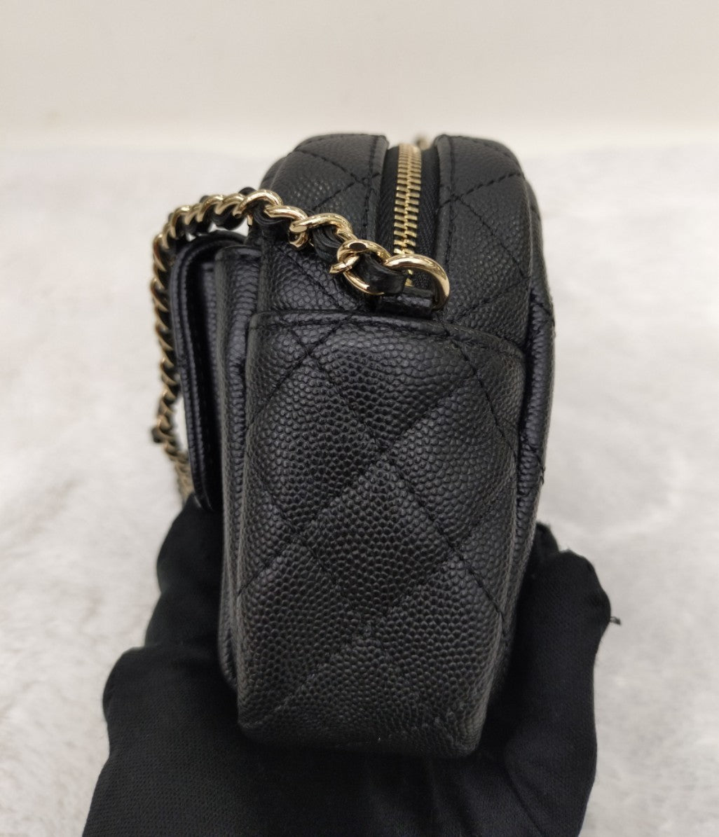Chanel Day Camera Case Caviar Black GHW #27