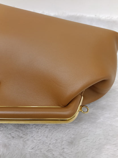 Fendi First Caramello Medium Calfskin Brown Beige GHW