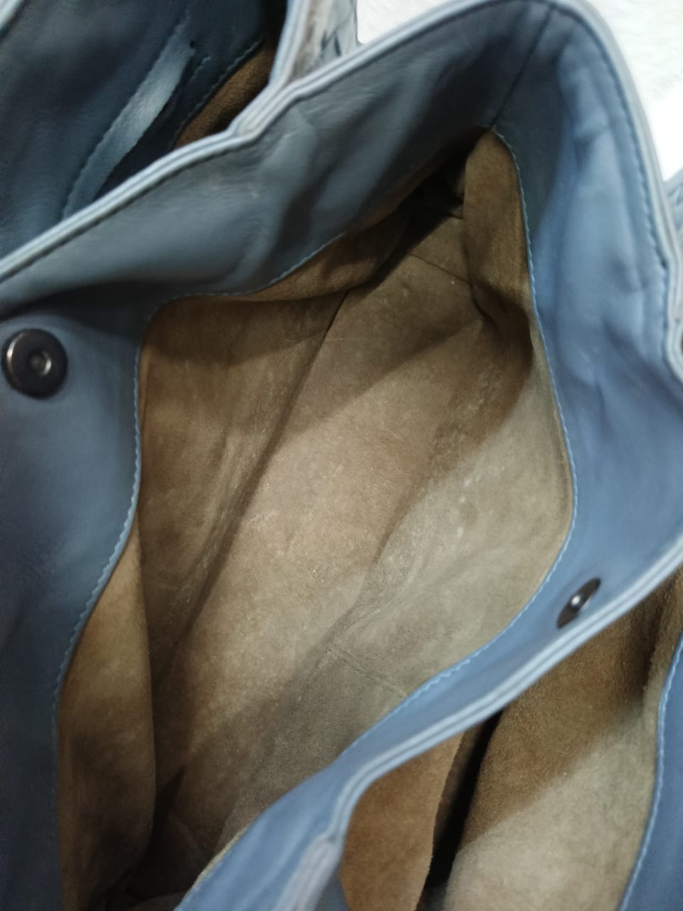 Bottega Veneta Rome Small Lizard Blue