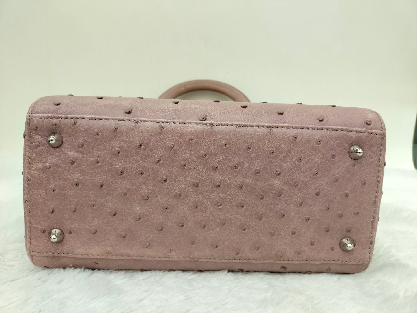 Lady Dior Medium Ostrich Blush Pink SHW 2013