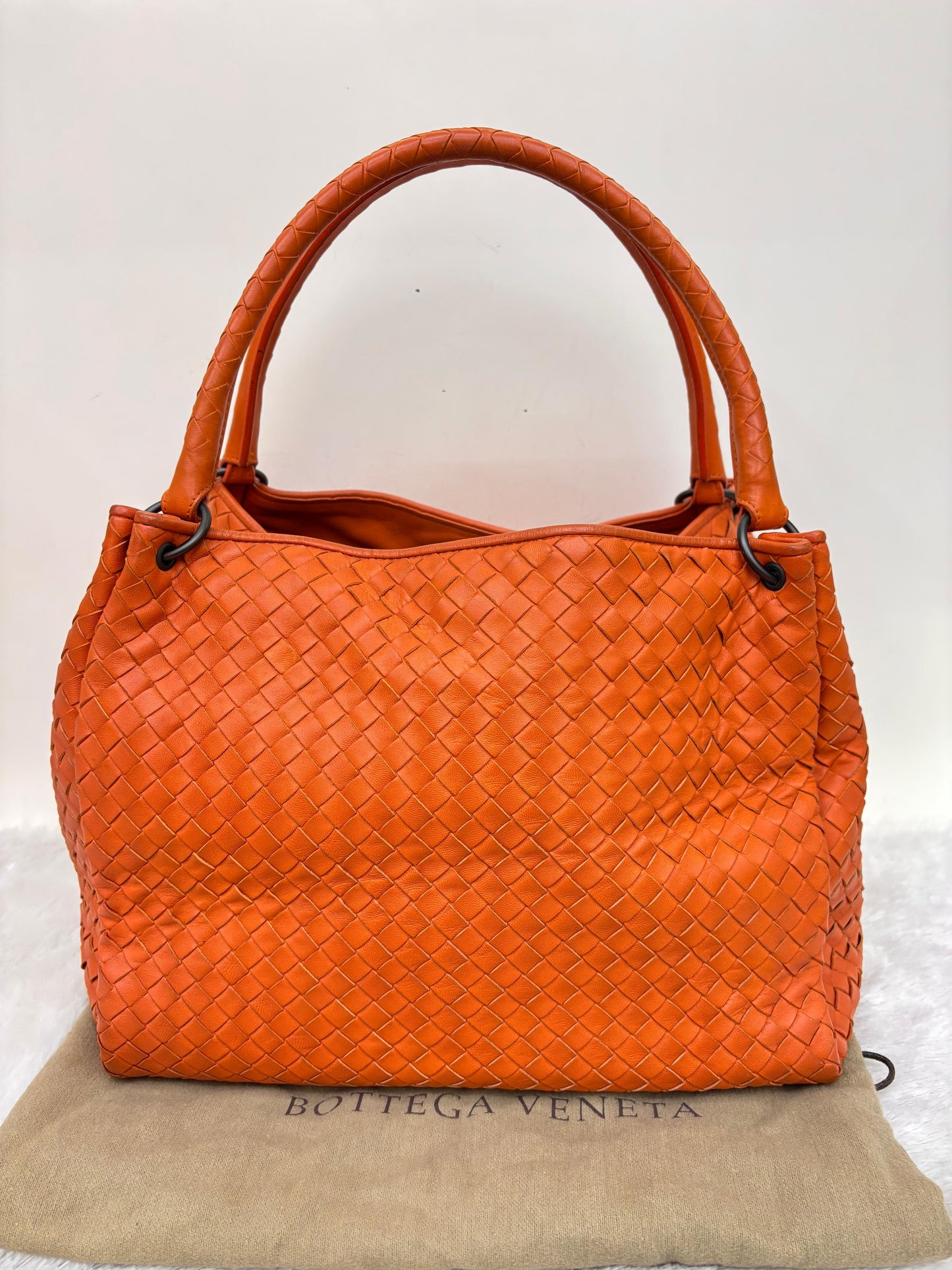Bottega Veneta Parachute Intrecciato Tote Orange RHW 2011