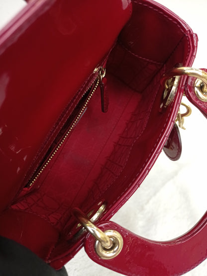 Lady Dior Mini Patent Red GHW 2019