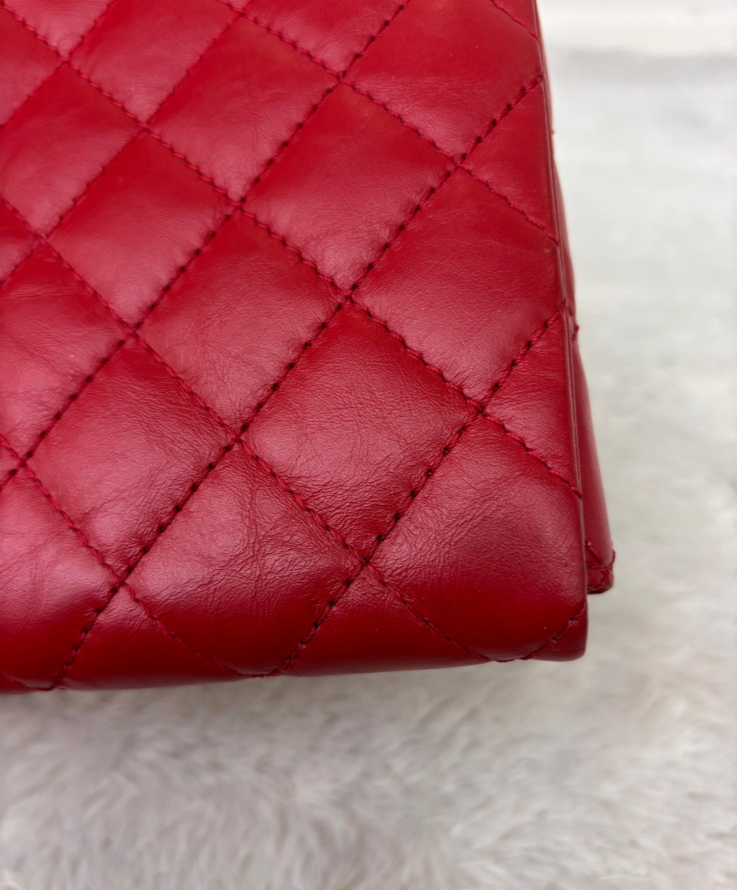 Chanel 2.55 Reissue Fold Over Clutch Calfskin Red GHW #26