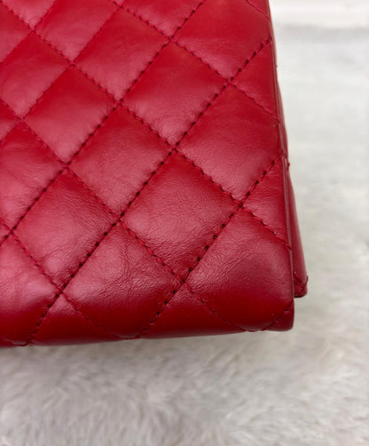 Chanel 2.55 Reissue Fold Over Clutch Calfskin Red GHW #26