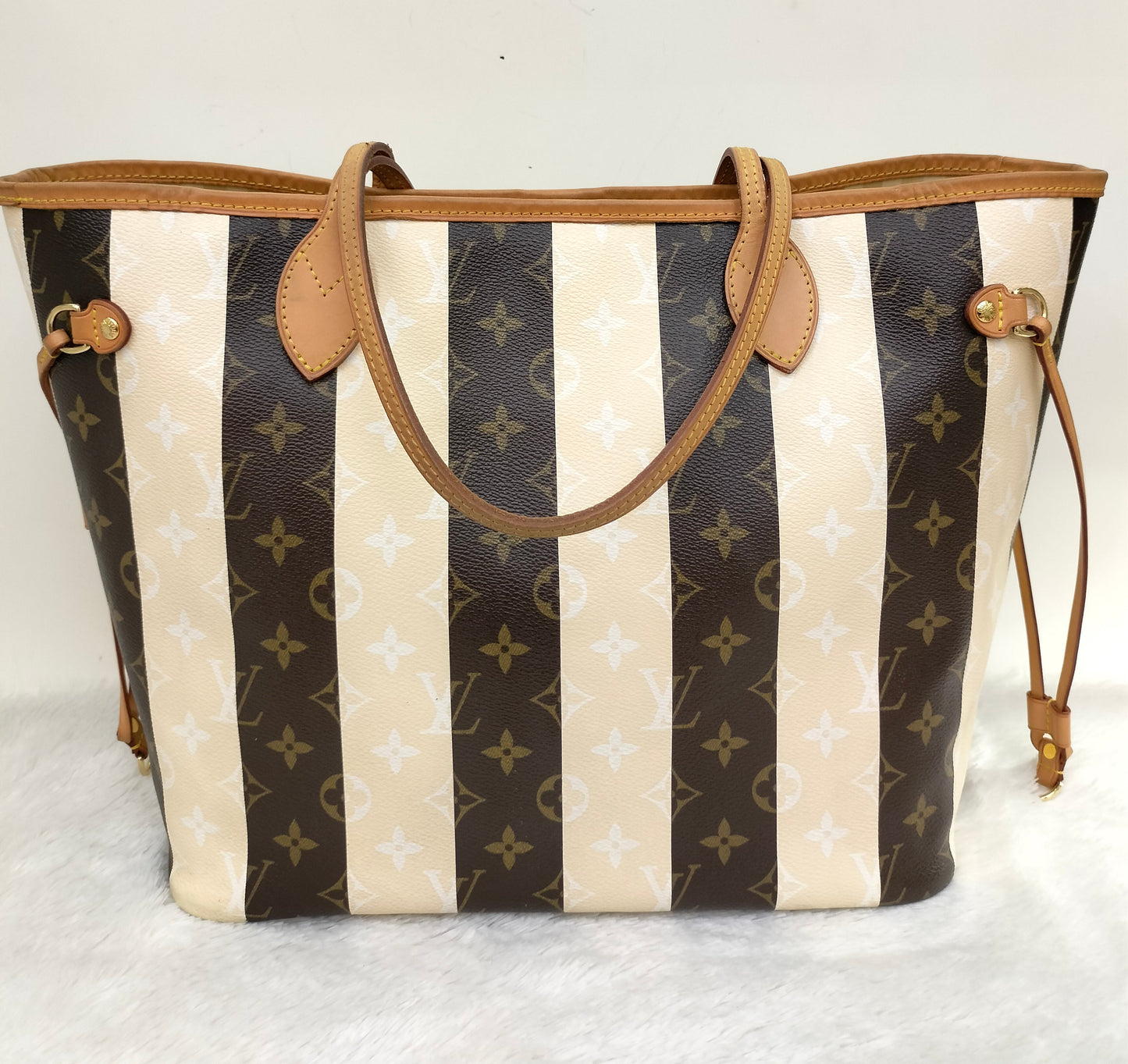 LV Neverfull MM Monogram Rayures