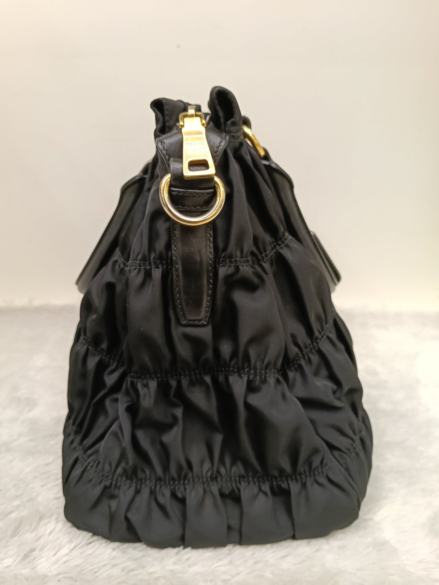 Prada Tessuto Gauffre Nylon Nero GHW
