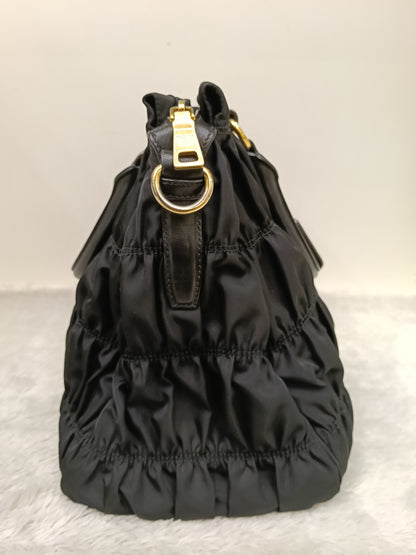 Prada Tessuto Gauffre Nylon Nero GHW