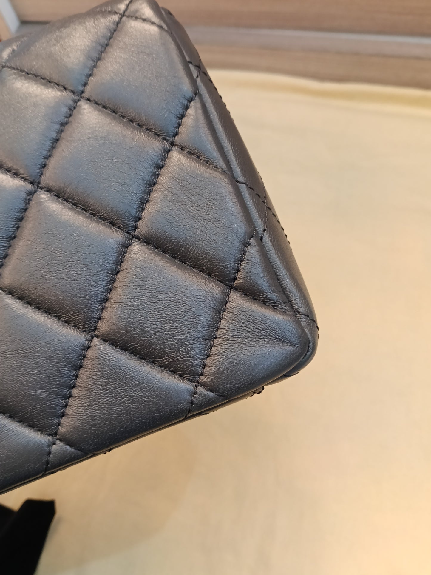 Chanel Seasonal Mini Flap Crush on Chain Calfskin Grey GHW (CHIP)
