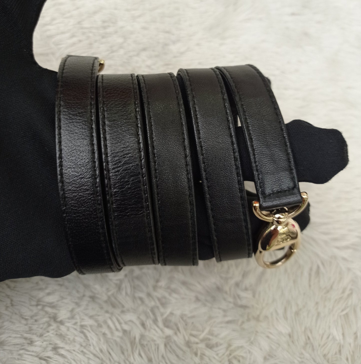 Lady Dior Mini Lamb Pearl Embellished Black GHW 2010