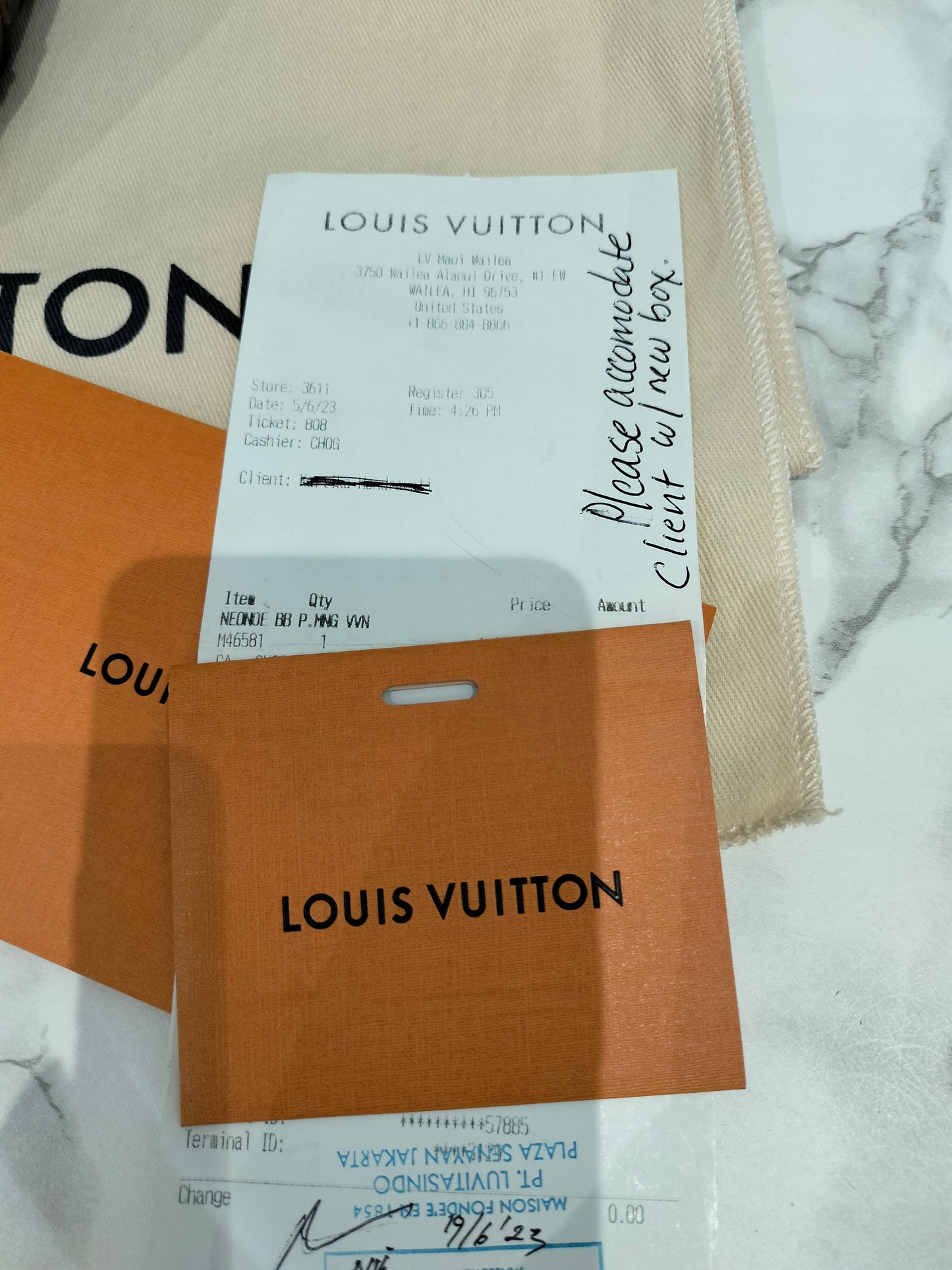 LV Neo Noe BB Monogram 2023 (CHIP)