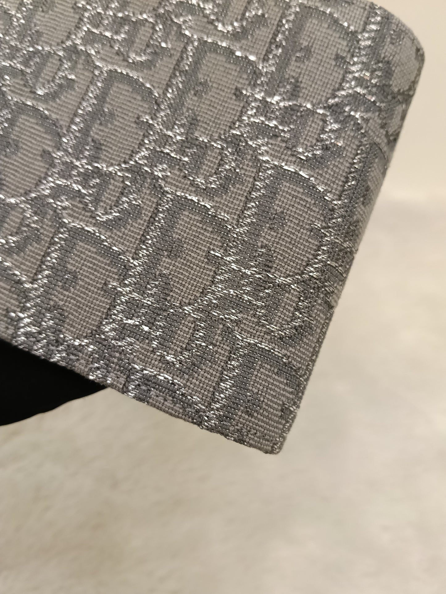 Dior Bifold Wallet Oblique Jacquard Ruthenium Grey Silver