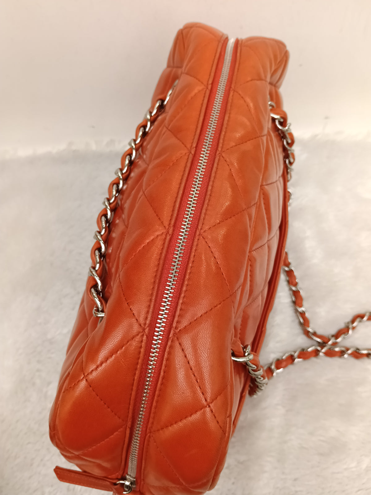 Chanel Camera Lamb Red Coral SHW #15