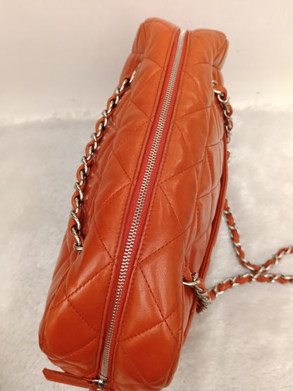 Chanel Camera Lamb Red Coral SHW #15