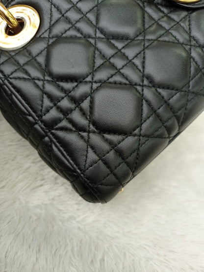 Lady Dior Mini Lamb Black GHW 2017