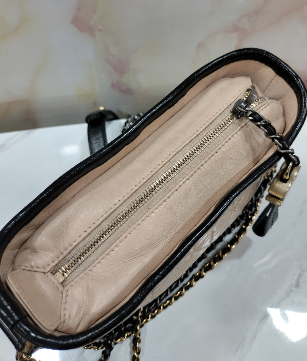 Chanel Gabrielle Small Beige Black #25