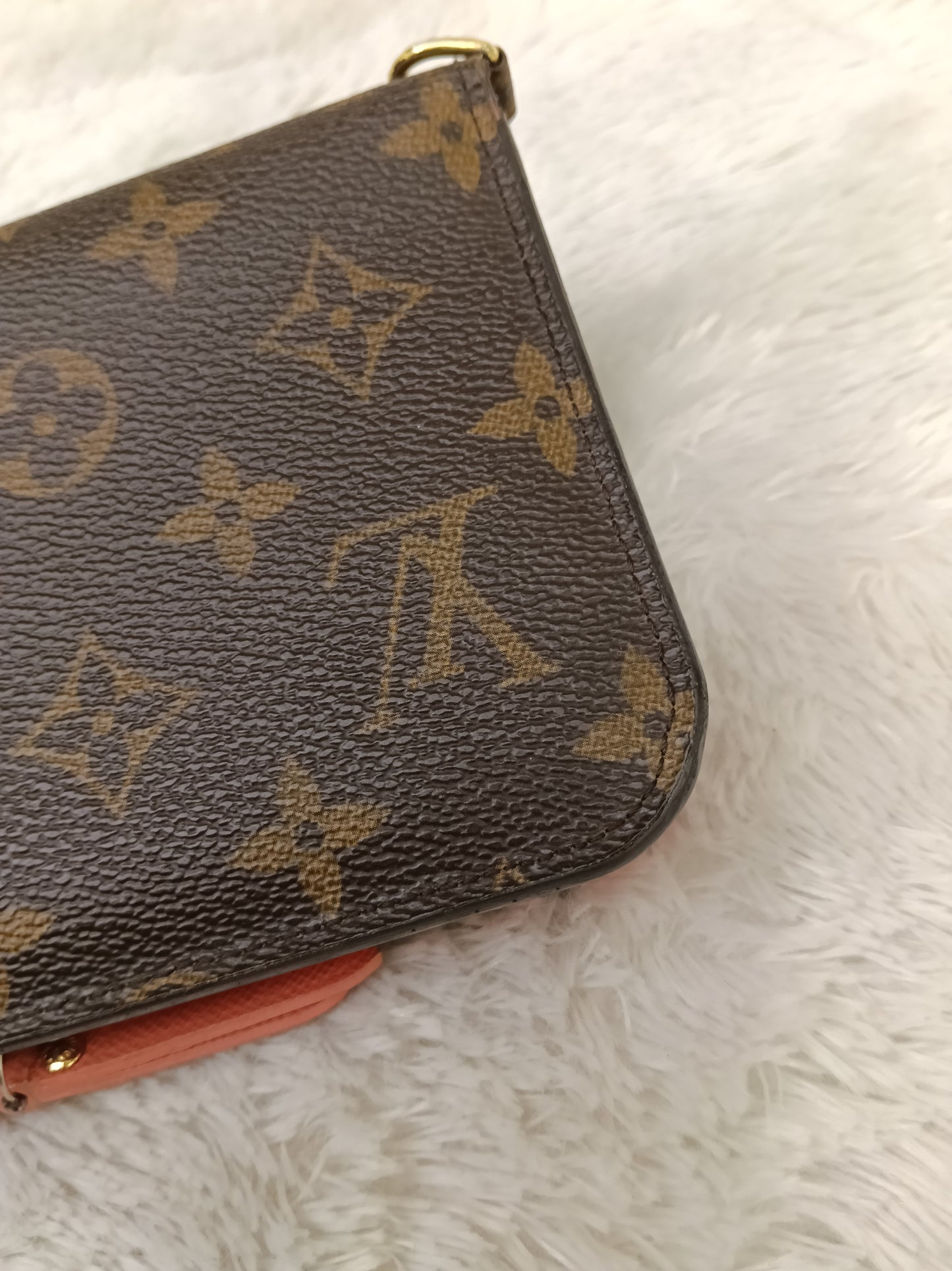 LV Insolite Long Wallet Monogram Salmon Pink