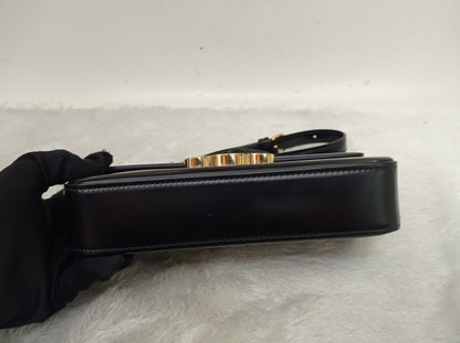 Celine Triomphe Shoulder Calfskin Black GHW 2022