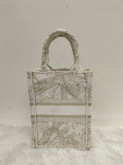Dior Tote Book Mini Phone Canvas Off White 2022