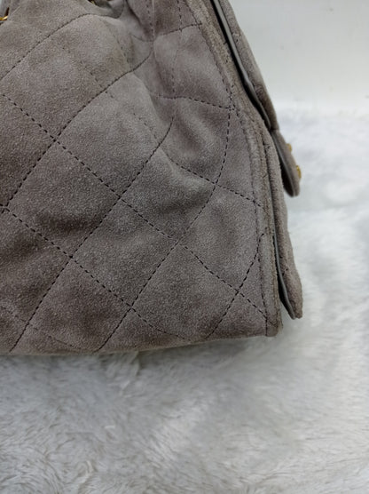 Chanel C25 Small Suede Grey GHW 2025 (CHIP)