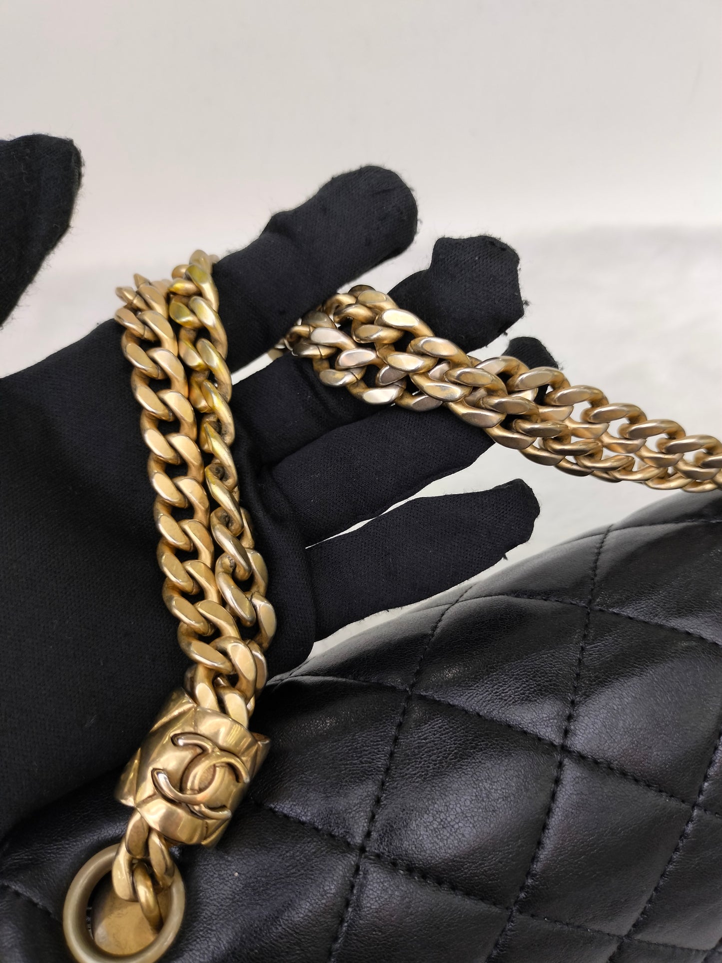 Chanel Small Pillow Crush Flap Lamb Black GHW (CHIP)