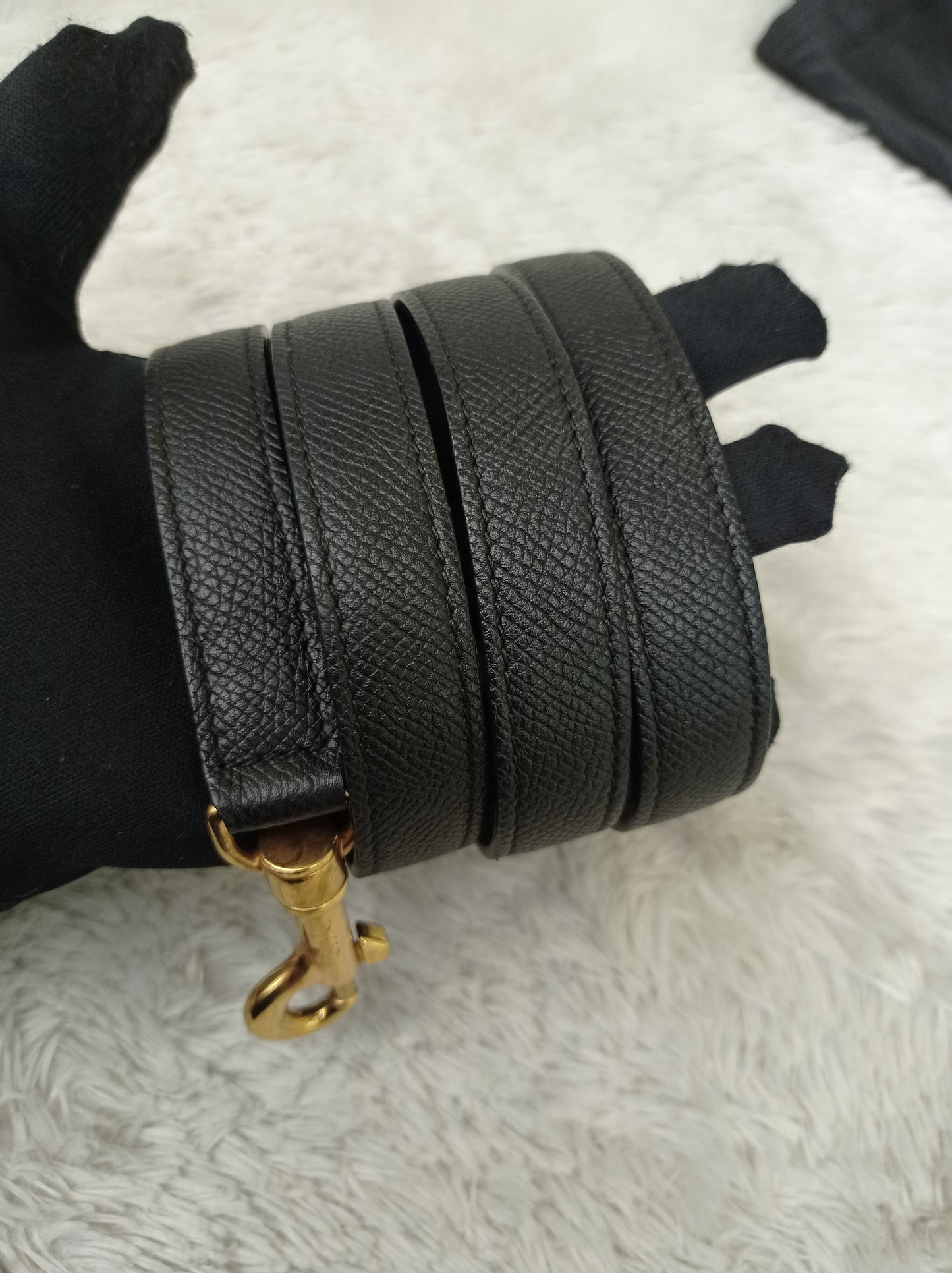 Celine Micro Belt Grained Black GHW 2017