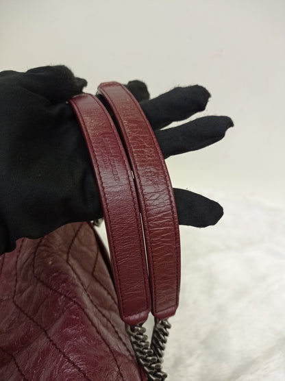 YsL Niki Medium Calfskin Burgundy RHW 2018