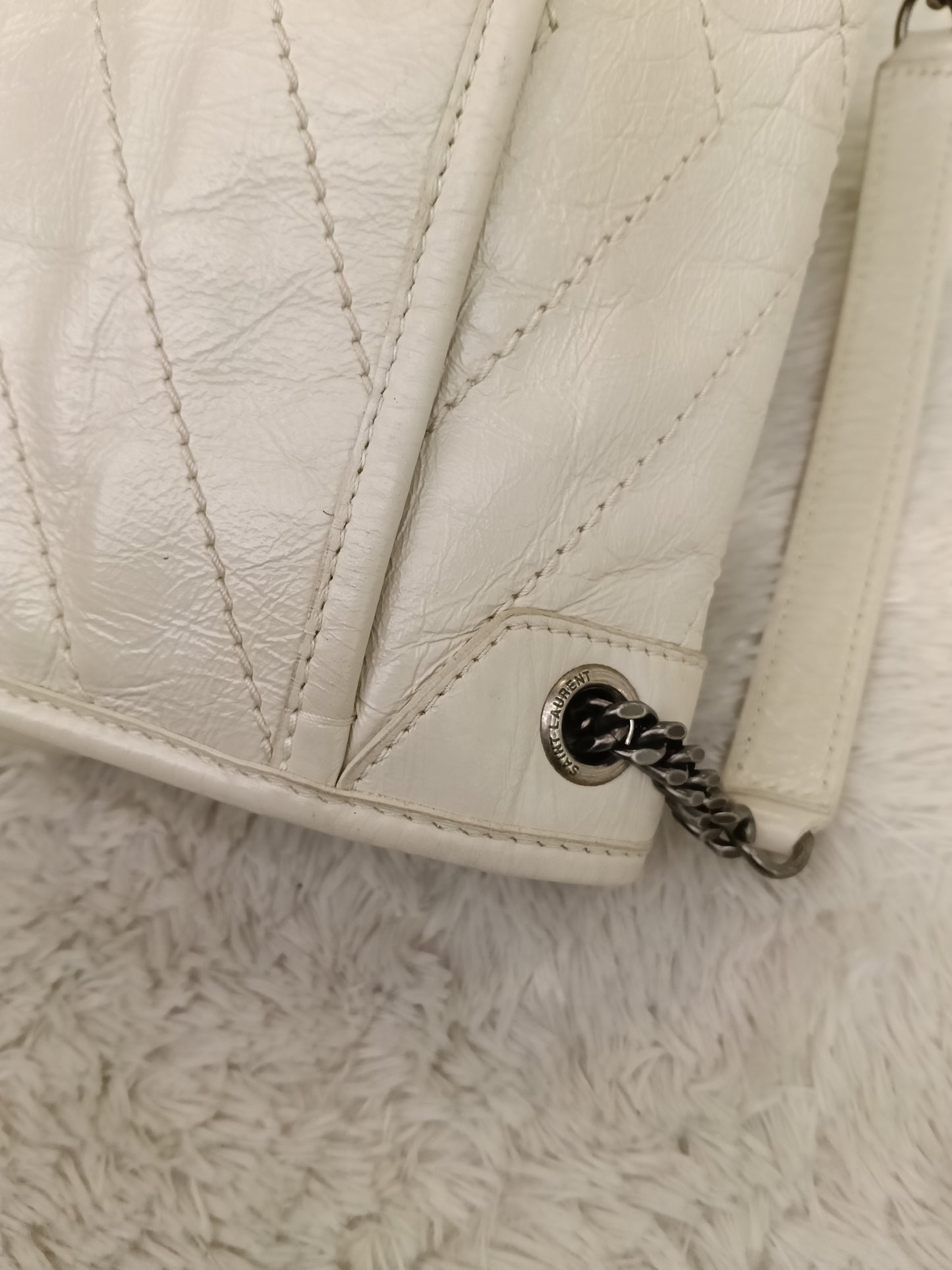 YsL Niki Baby Calfskin Ivory RHW 2022