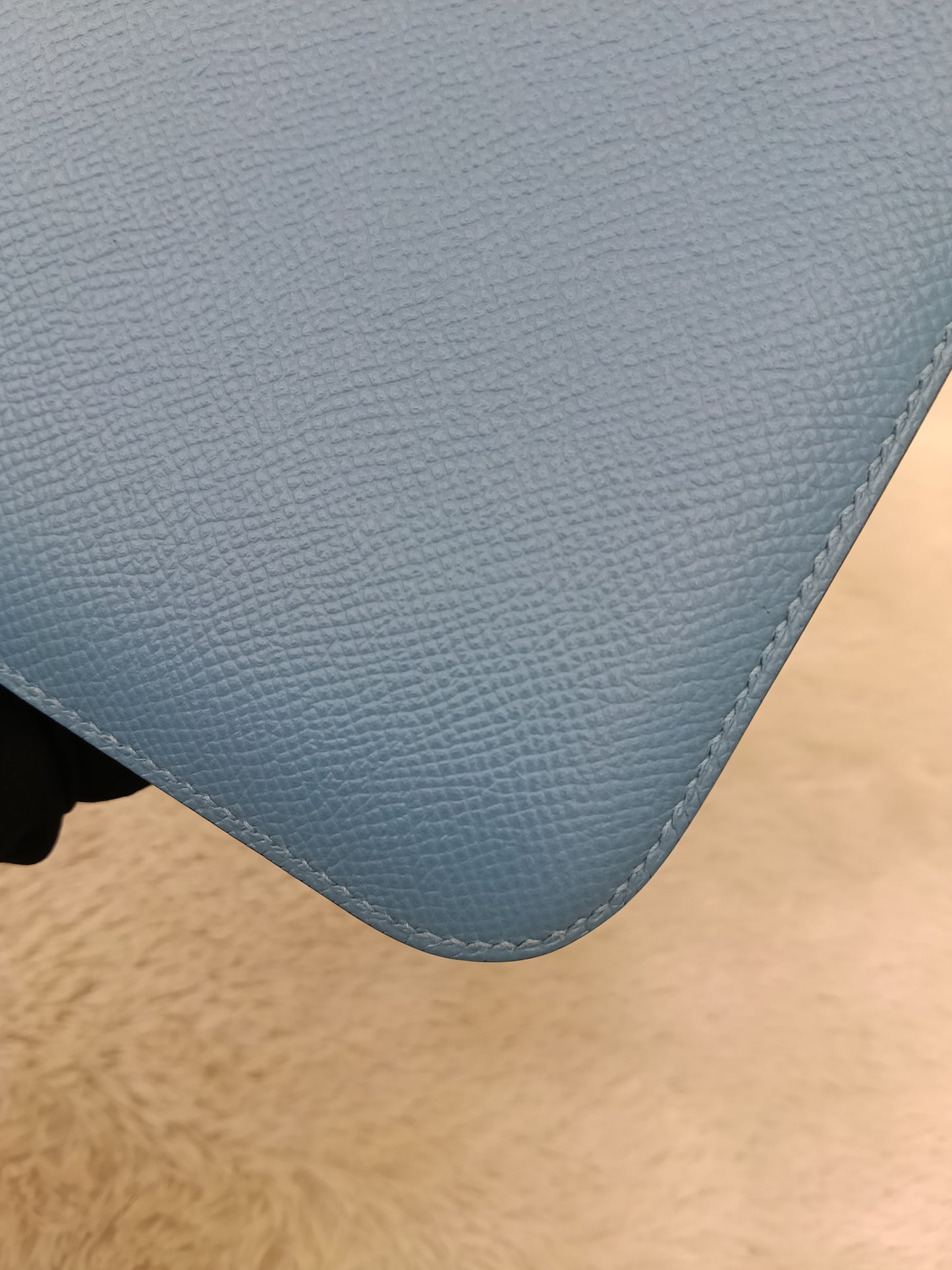 Hermes Constance 18 Epsom Bleu De Nord Rouge De Coeur Enamel PHW #Y