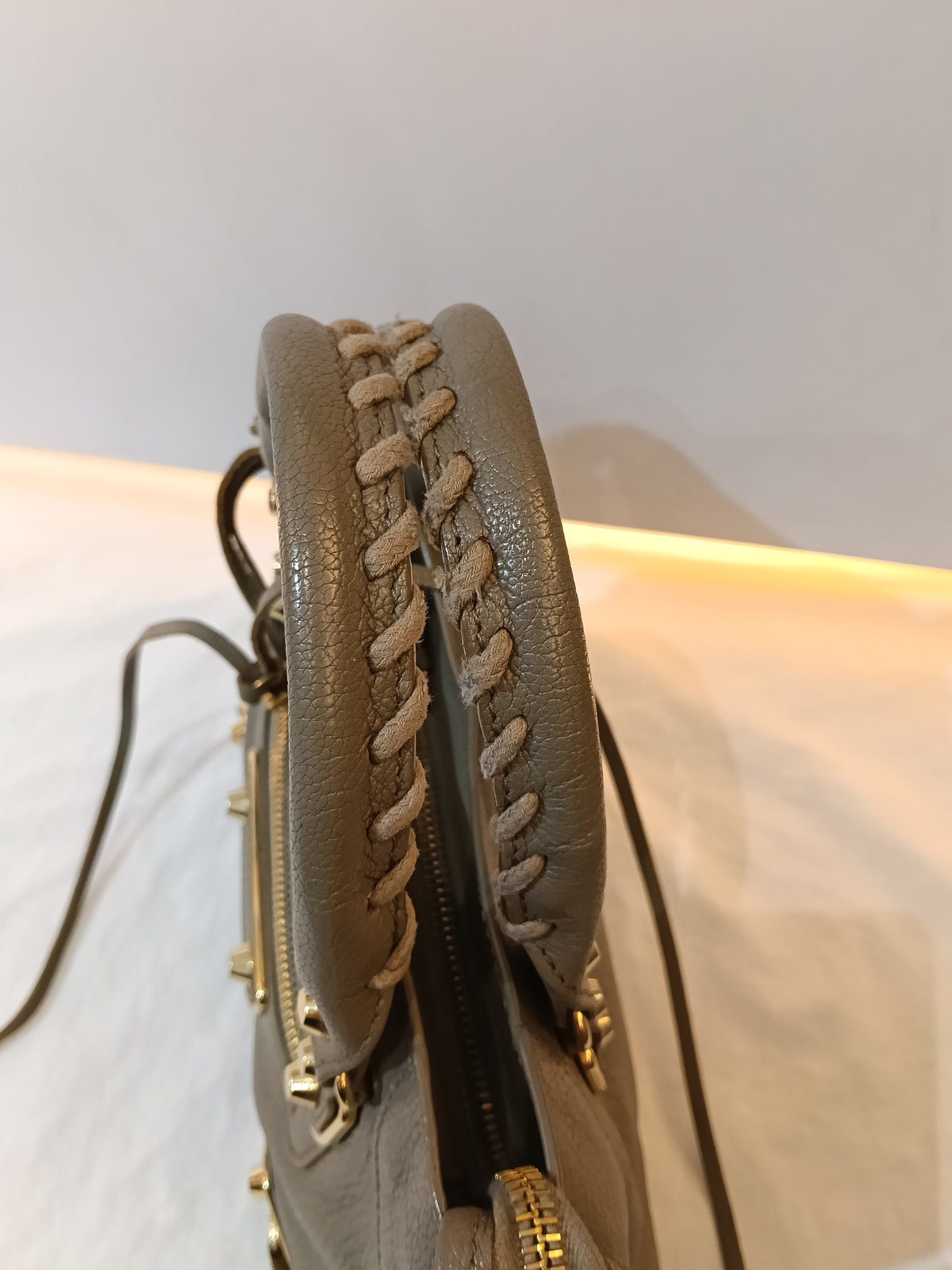 Balenciaga Mini City Edge Mink Grey GHW 2018