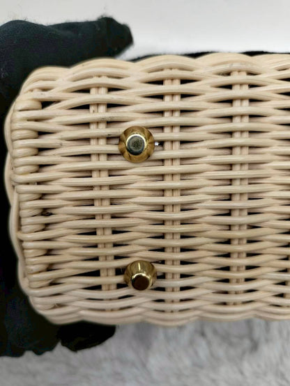 Lady Dior Mini Wicker Rattan Oblique Jacquard Blue Natural GHW 2022